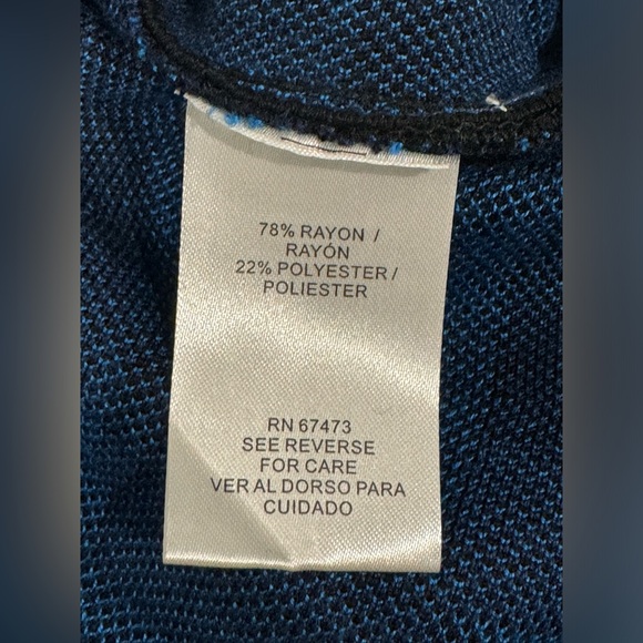 Danny and Nicole Blue, Navy, & Black Midi Sweater Dress Size M New With Tags - Picture 14 of 16